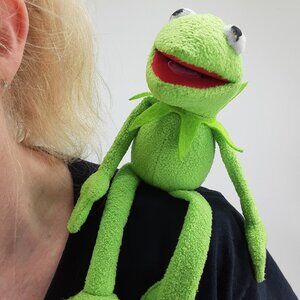 Kermit Inspired Green Frog Magnetic Plush Shoulder Riding Pal NEW